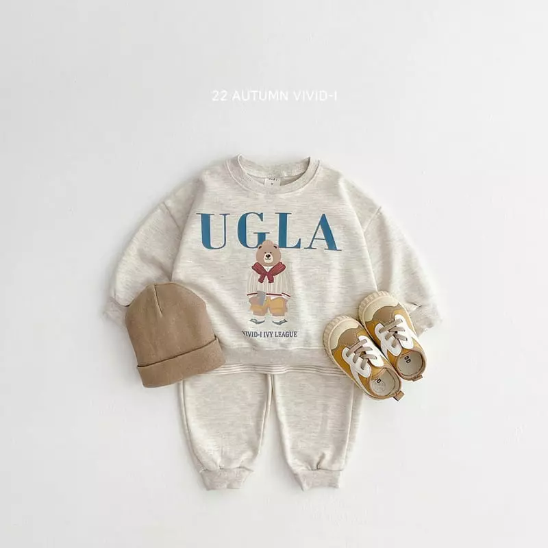 Vivid I - Korean Children Fashion - #Kfashion4kids - UG Top Bottom Set - 3