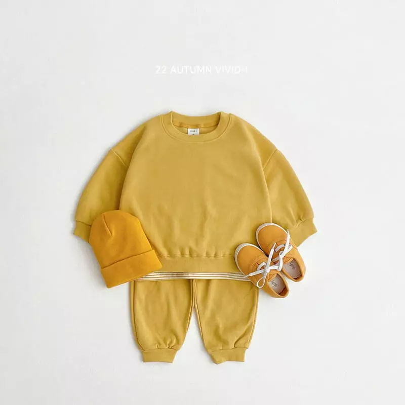 Vivid I - Korean Children Fashion - #Kfashion4kids - 22 Fall Vivid Top Bottom Set - 2