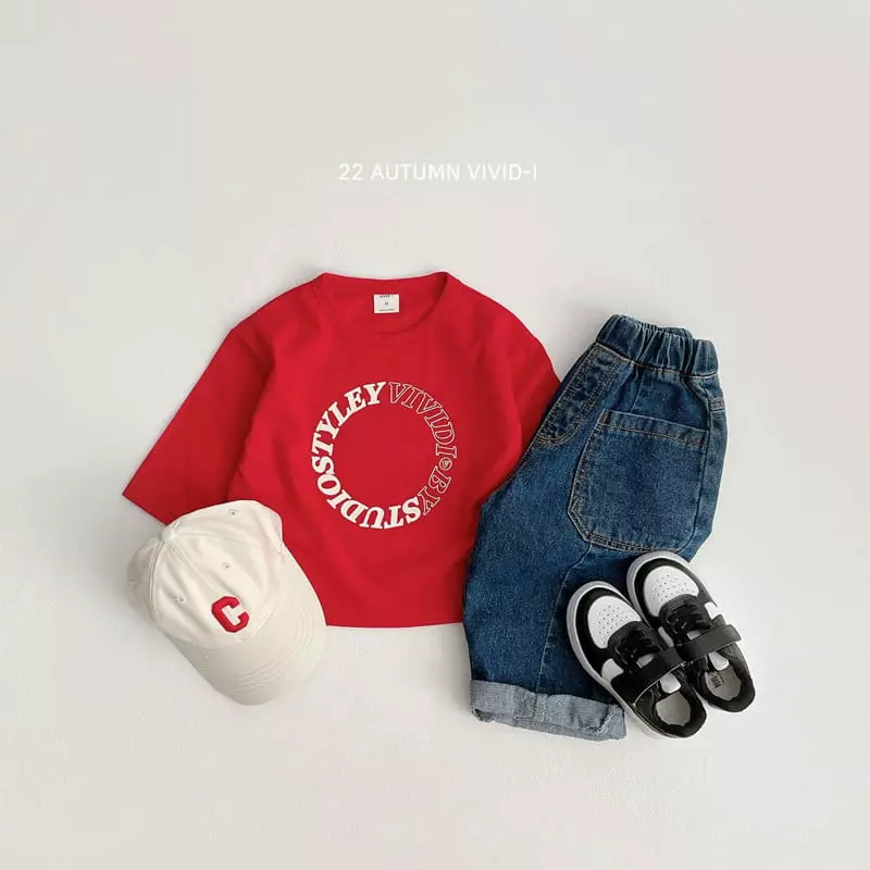 Vivid I - Korean Children Fashion - #Kfashion4kids - Circle Top Bottom Set - 12