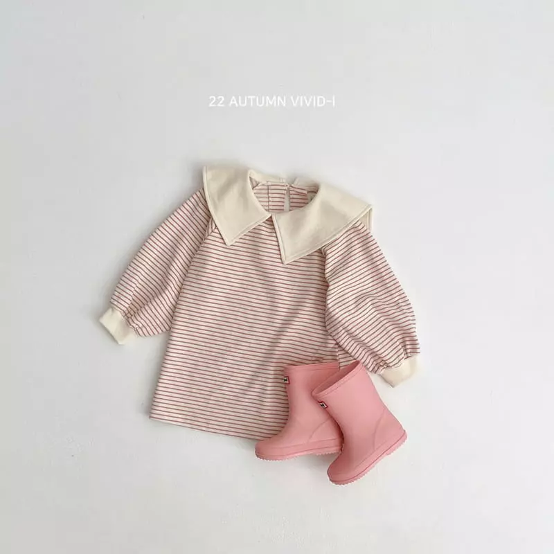 Vivid I - Korean Children Fashion - #Kfashion4kids - Collar One-piece - 2