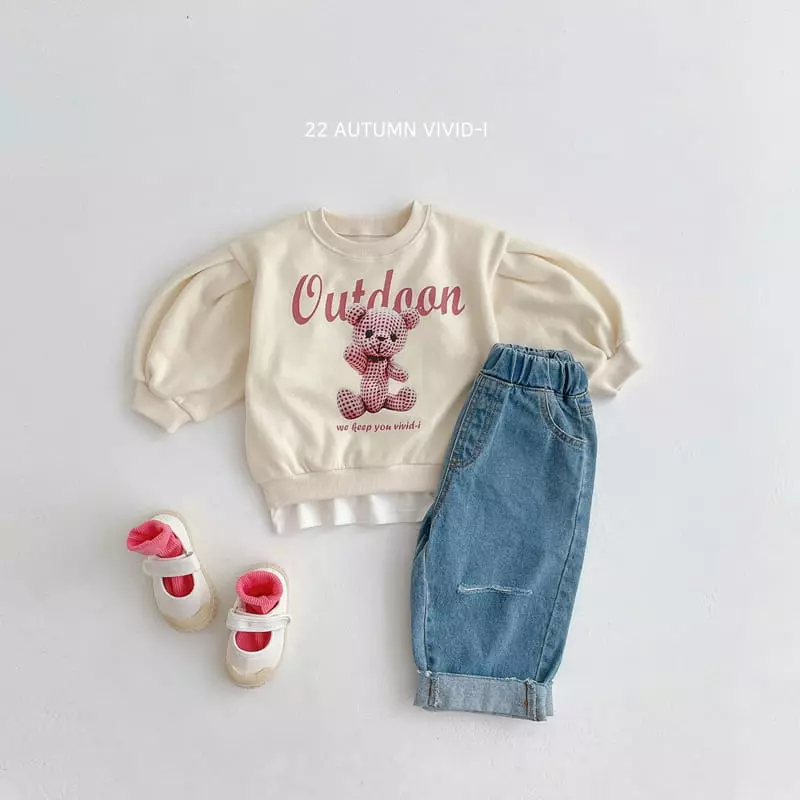 Vivid I - Korean Children Fashion - #Kfashion4kids - Bear Puff Sweatshirt - 10