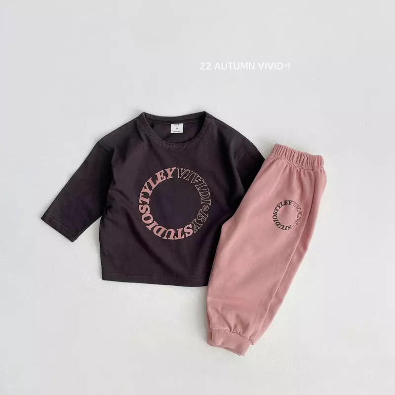 Vivid I - Korean Children Fashion - #stylishchildhood - Circle Top Bottom Set - 4