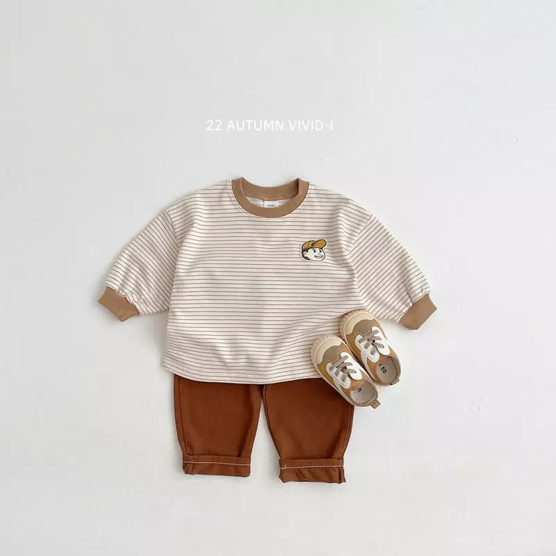 Vivid I - Korean Children Fashion - #childofig - Wapen Stripes Sweatshirtt - 12