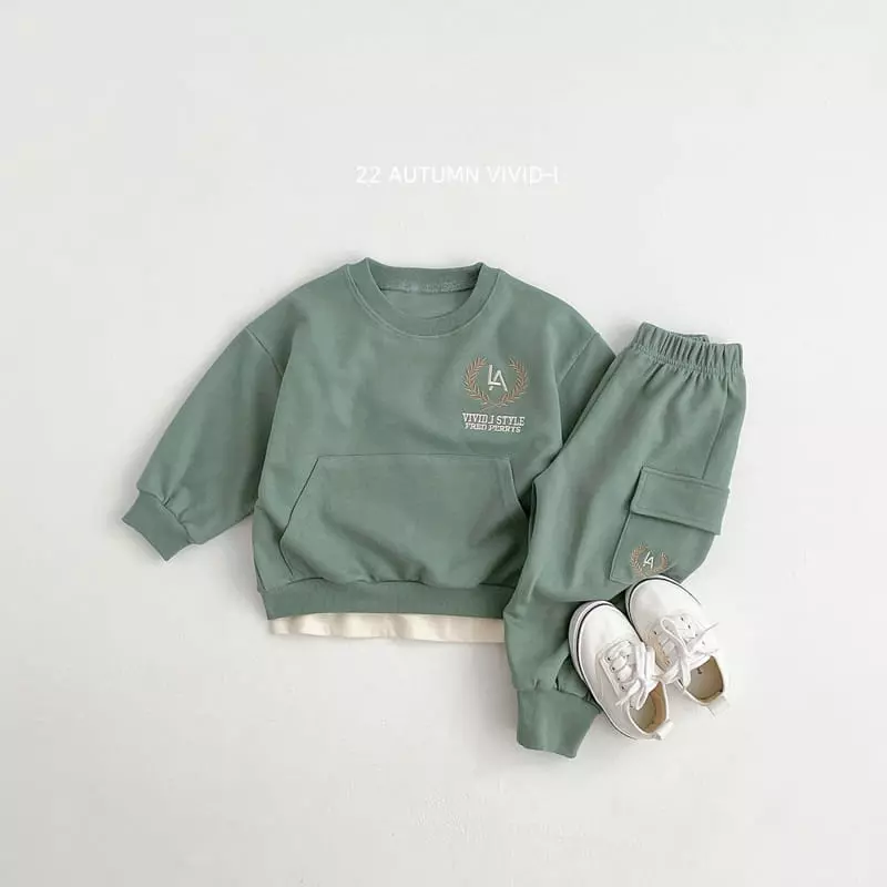 Vivid I - Korean Children Fashion - #childofig - Laurel Embroidery Sweatshirt - 3