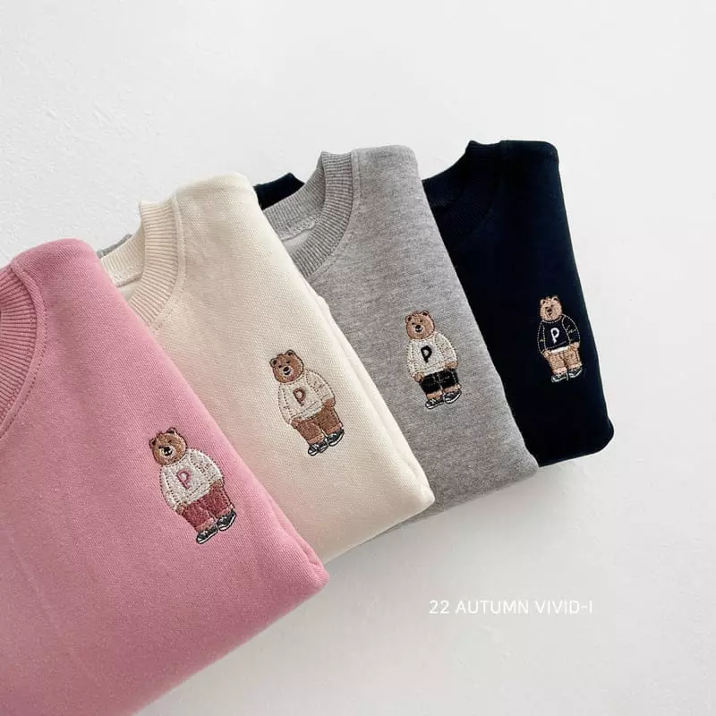 Vivid I - Korean Children Fashion - #childofig - Small Bear Sweatshirt - 2