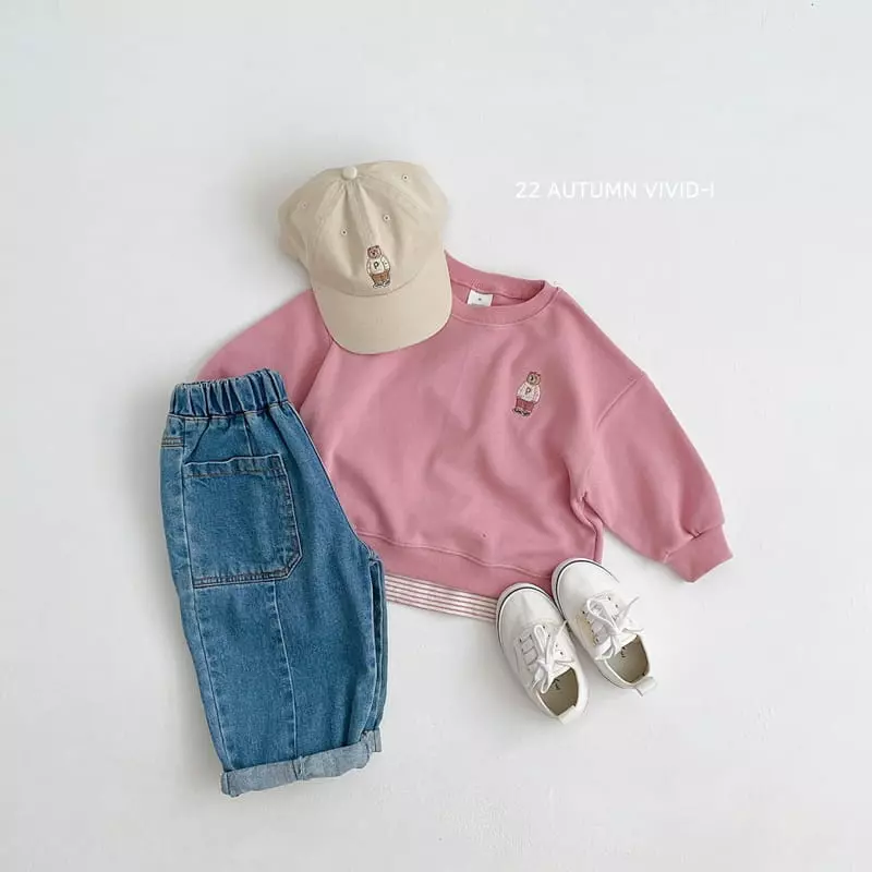 Vivid I - Korean Children Fashion - #childofig - Small Bear Sweatshirt - 3