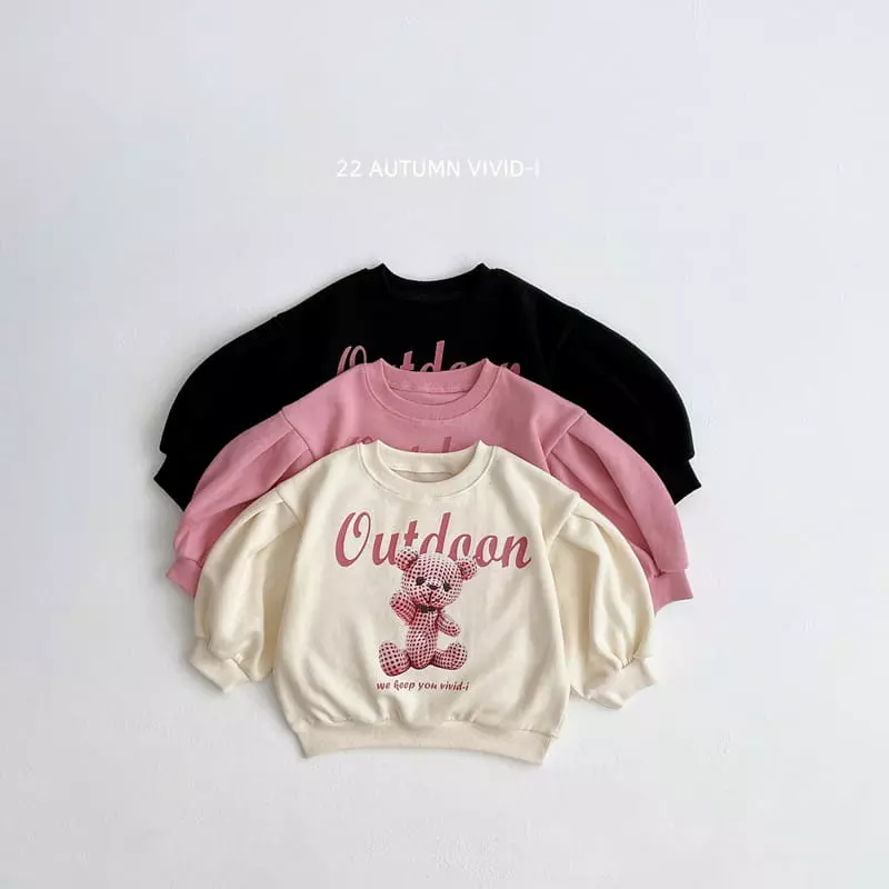 Vivid I - Korean Children Fashion - #childofig - Bear Puff Sweatshirt