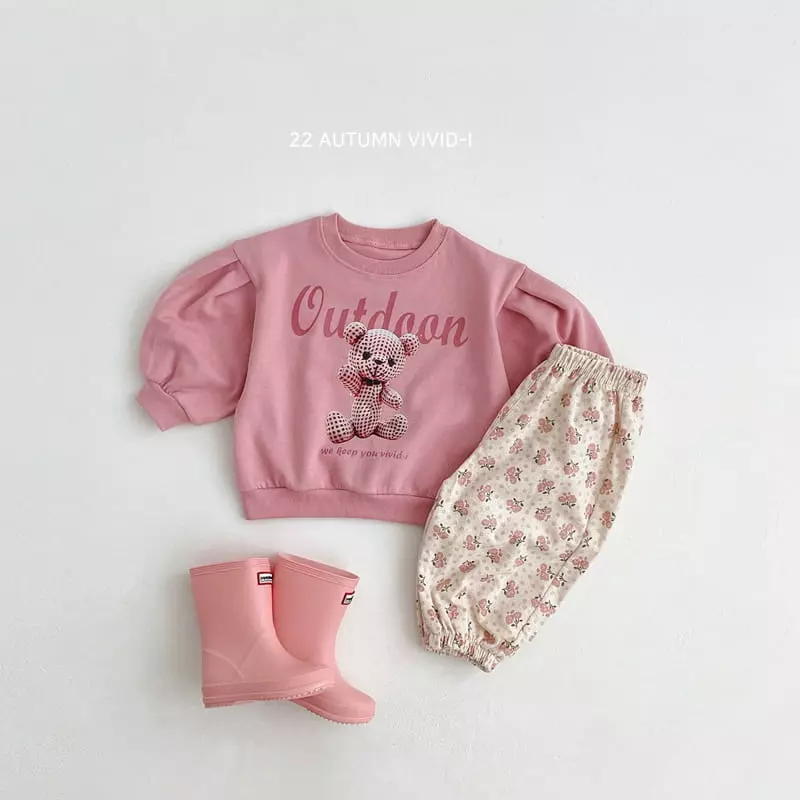 Vivid I - Korean Children Fashion - #childofig - Bear Puff Sweatshirt - 2