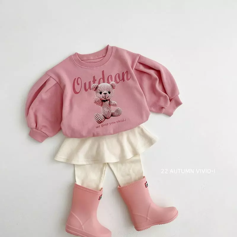 Vivid I - Korean Children Fashion - #childrensboutique - Bear Puff Sweatshirt - 3