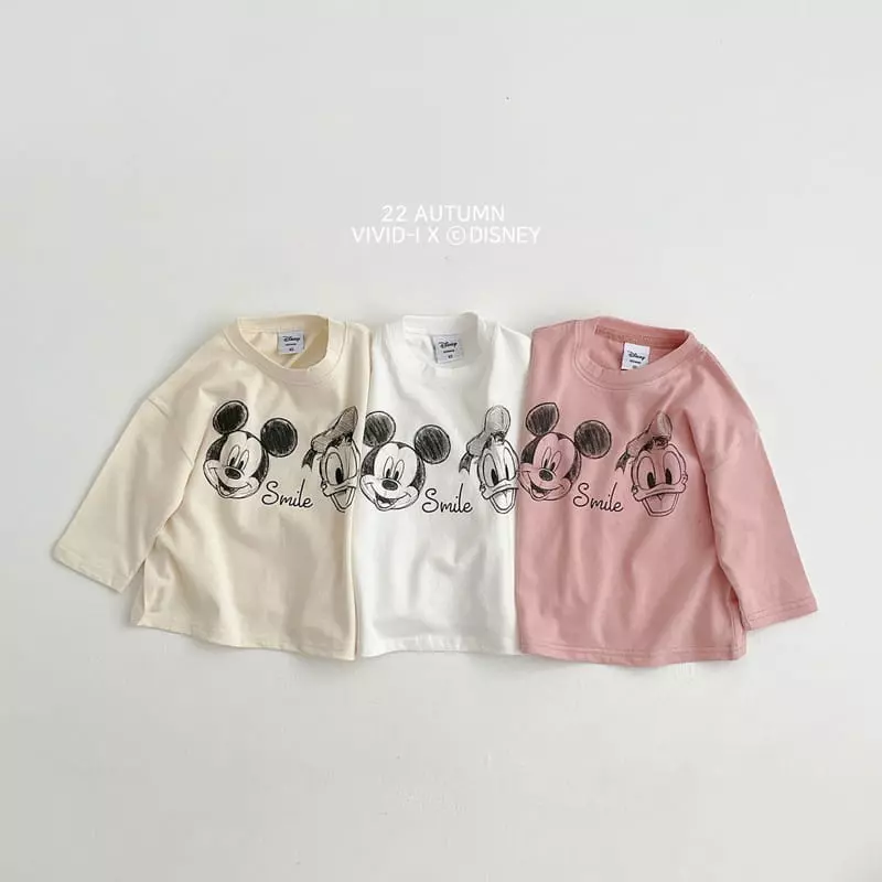 Vivid I - Korean Children Fashion - #childrensboutique - 22 Disney Skech Tee