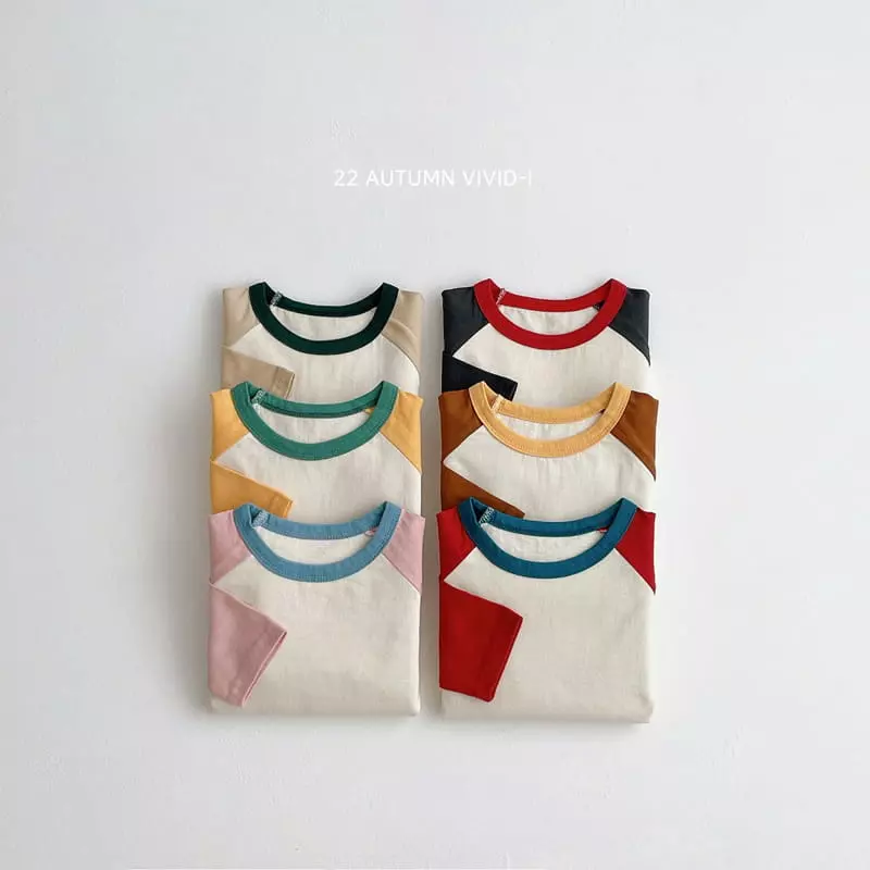 Vivid I - Korean Children Fashion - #designkidswear - 22 vivid Raglan Tee