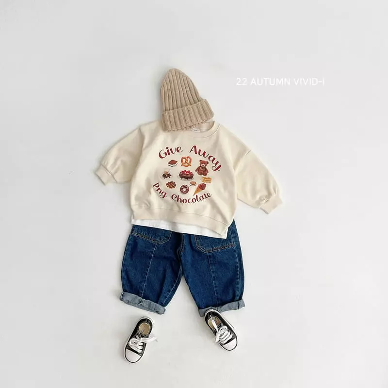 Vivid I - Korean Children Fashion - #designkidswear - Dalkon Sticker Sweatshirt - 7