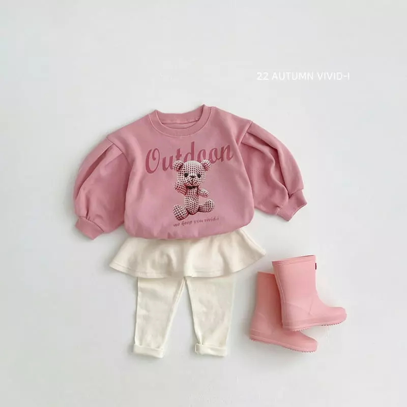 Vivid I - Korean Children Fashion - #childrensboutique - Bear Puff Sweatshirt - 4