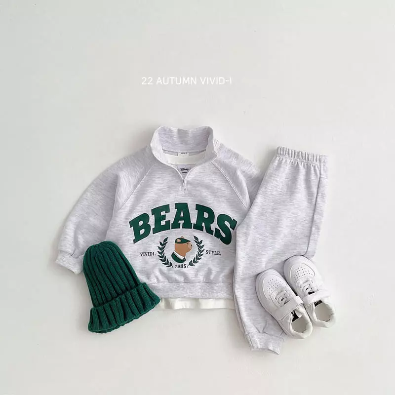 Vivid I - Korean Children Fashion - #discoveringself - Bears Anorak Top Bottom Sett - 3