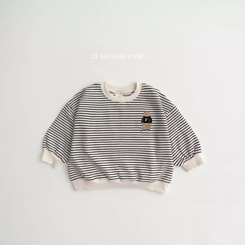 Vivid I - Korean Children Fashion - #discoveringself - P Bear Stripers Top Bottom Set - 8
