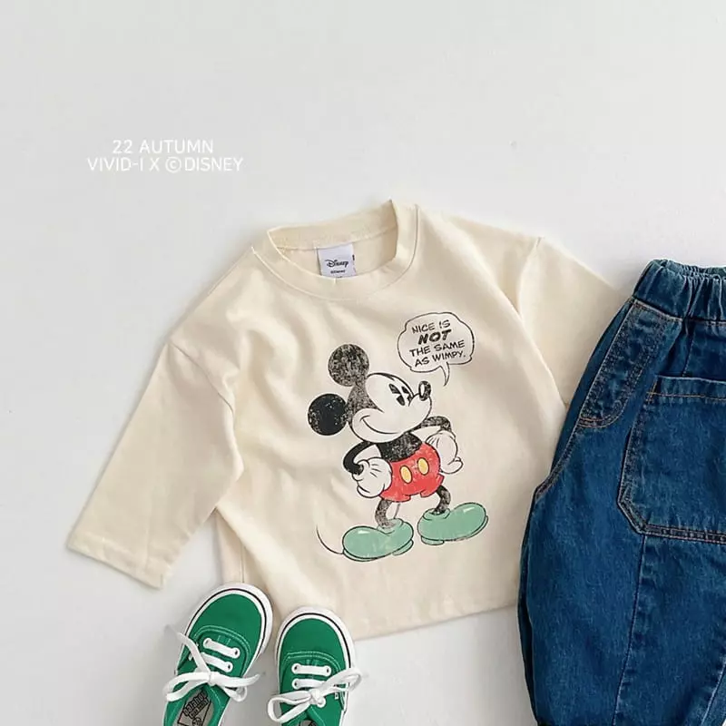 Vivid I - Korean Children Fashion - #designkidswear - Disney Vintagee Tee - 4