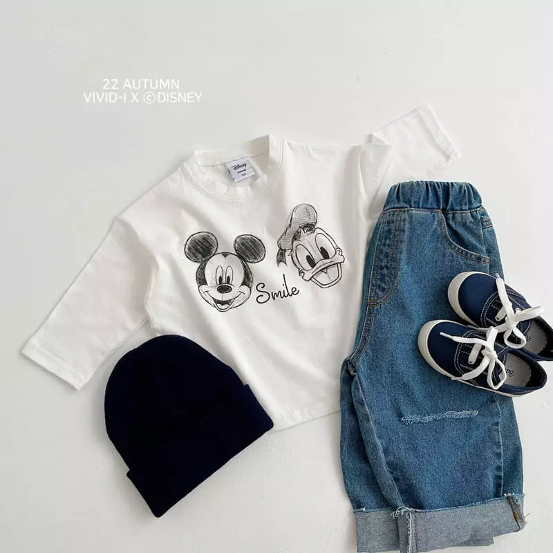 Vivid I - Korean Children Fashion - #discoveringself - 22 Disney Skech Tee - 3