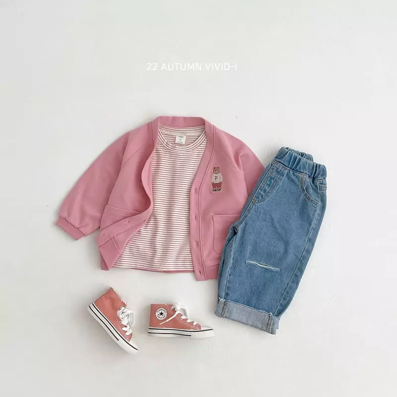 Vivid I - Korean Children Fashion - #discoveringself - Slit Jeans - 11