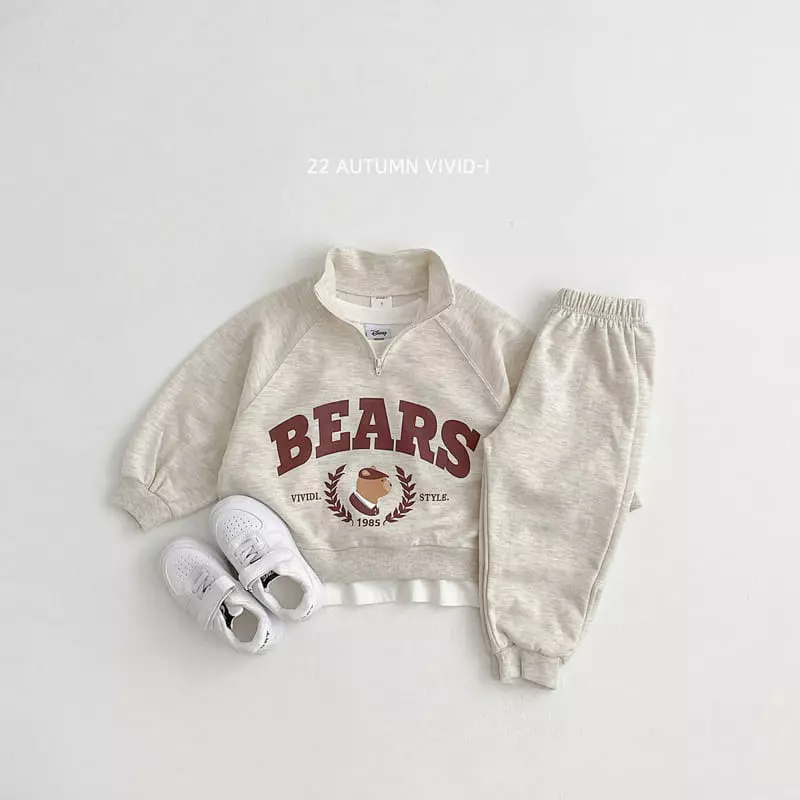 Vivid I - Korean Children Fashion - #discoveringself - Bears Anorak Top Bottom Sett - 4