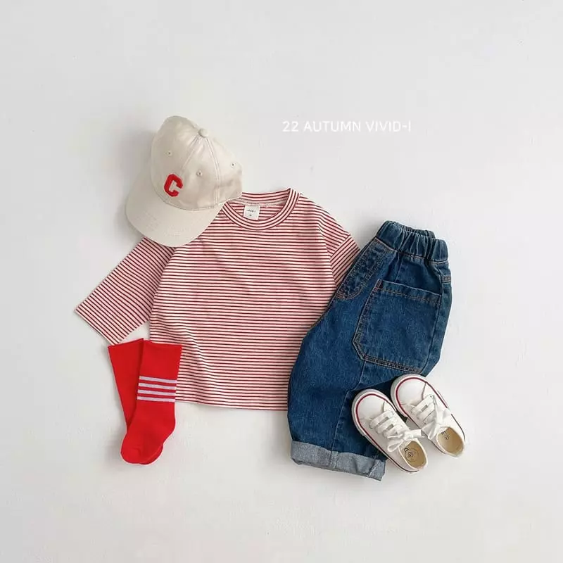Vivid I - Korean Children Fashion - #discoveringself - 20 Bear Stripes Tee - 4