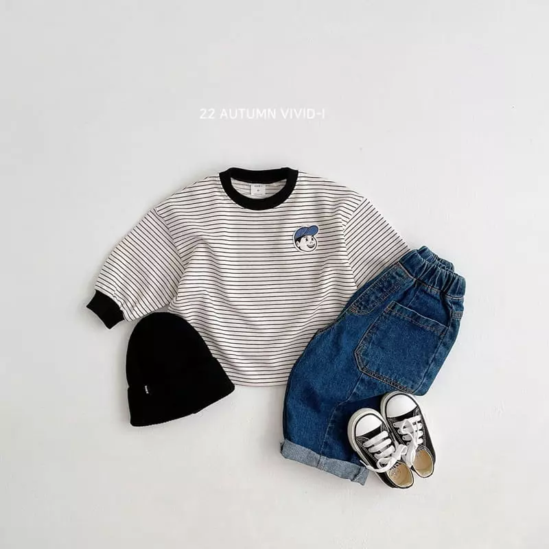 Vivid I - Korean Children Fashion - #fashionkids - Wapen Stripes Sweatshirtt - 2