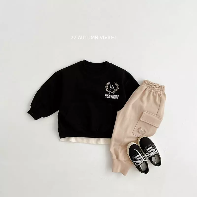 Vivid I - Korean Children Fashion - #fashionkids - Laurel Embroidery Sweatshirt - 8