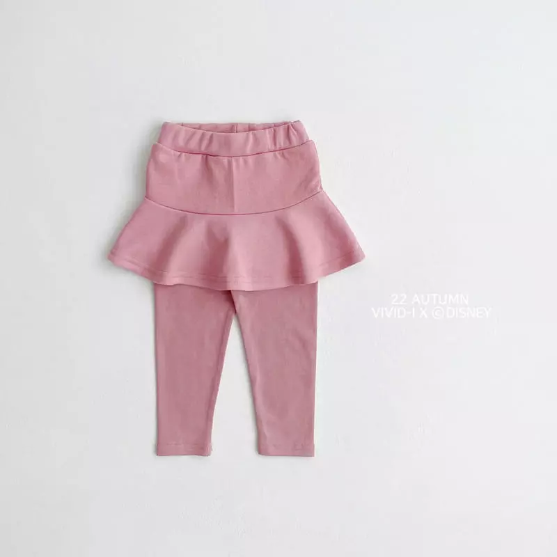 Vivid I - Korean Children Fashion - #kidsshorts - Disney Skirt Leggings Top Bottom Set - 11
