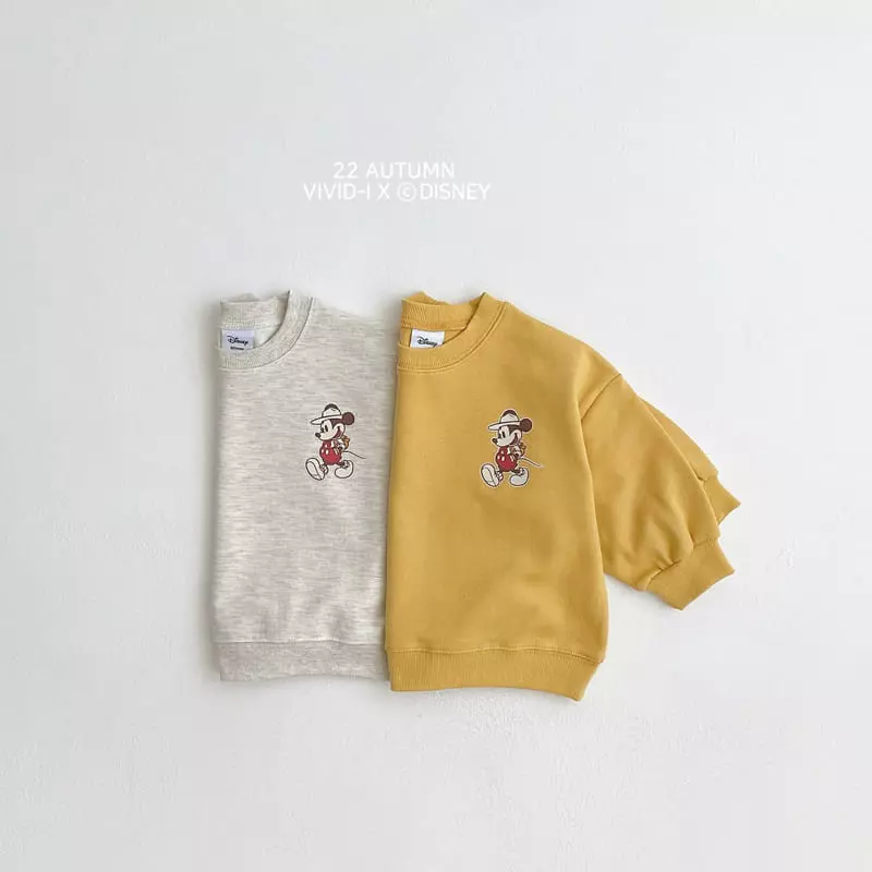 Vivid I - Korean Children Fashion - #kidsshorts - Disney Fishing Sweatshirt