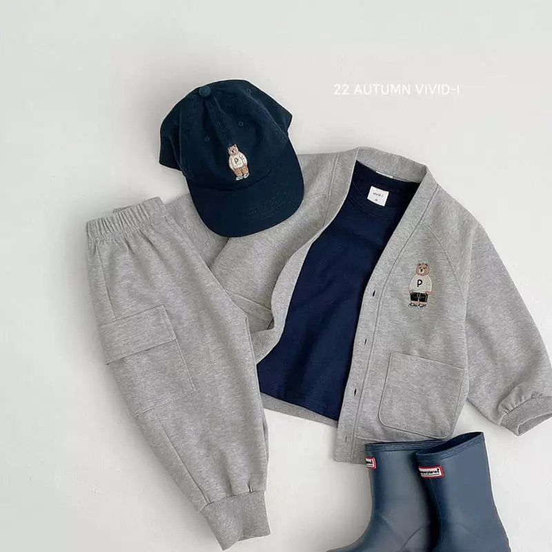 Vivid I - Korean Children Fashion - #kidsshorts - Small Bear Sweatshirt - 8