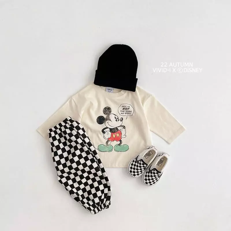 Vivid I - Korean Children Fashion - #kidsshorts - Disney Vintagee Tee - 6