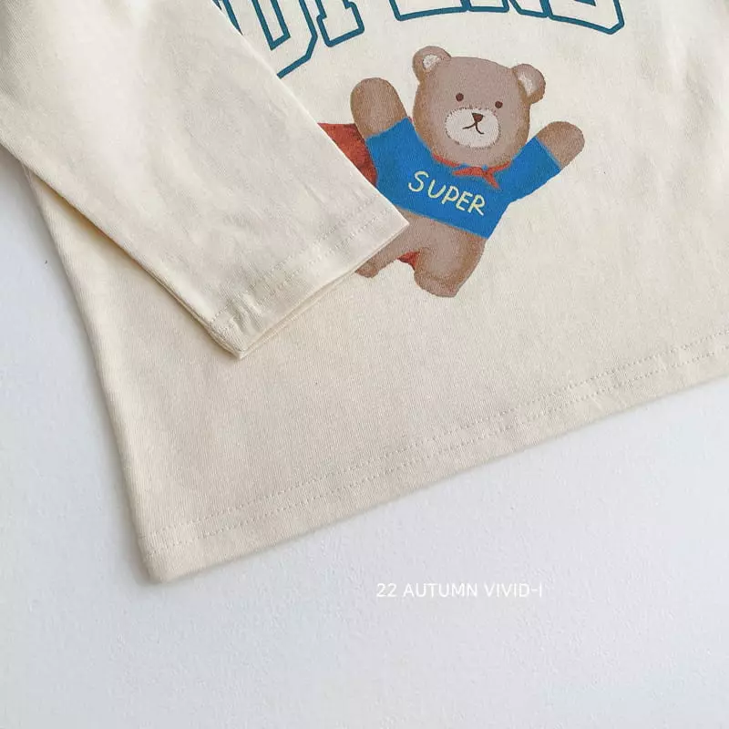 Vivid I - Korean Children Fashion - #kidsstore - Super Bear Check Top Bottom Set - 9