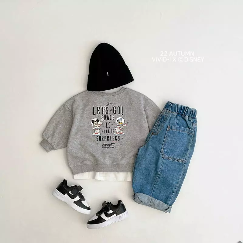 Vivid I - Korean Children Fashion - #kidsstore - Disney Space Sweatshirt - 3
