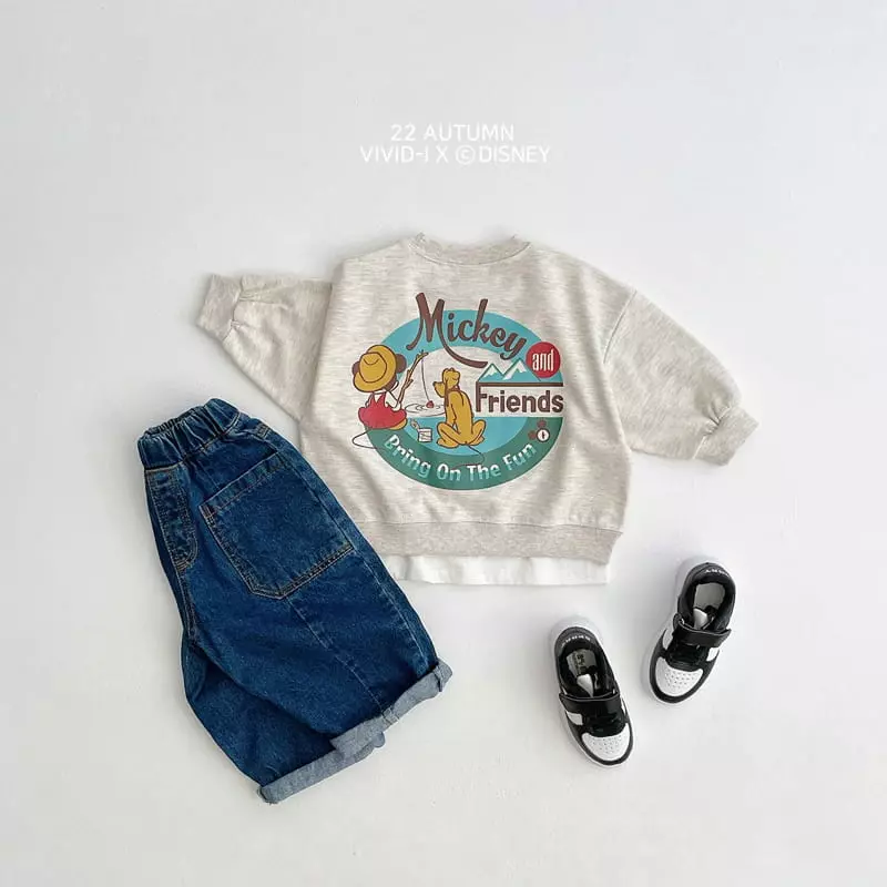 Vivid I - Korean Children Fashion - #kidsstore - Disney Fishing Sweatshirt - 2