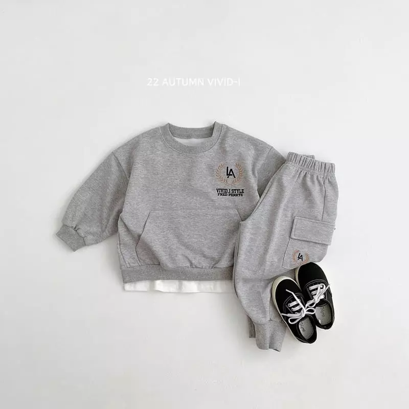 Vivid I - Korean Children Fashion - #kidsstore - Laurel Embroidery Sweatshirt - 10