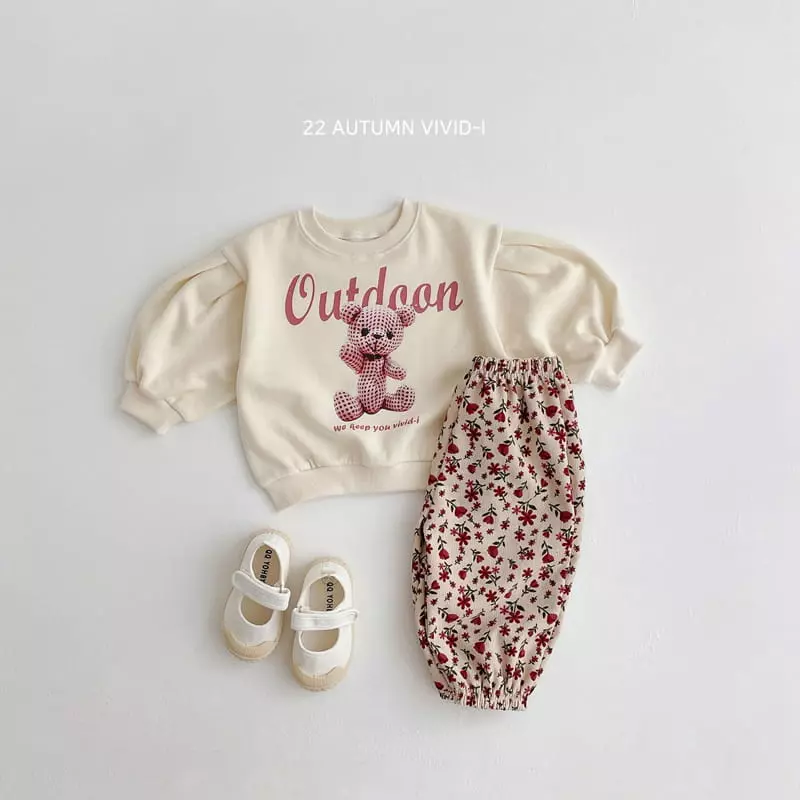 Vivid I - Korean Children Fashion - #kidsstore - Bear Puff Sweatshirt - 8