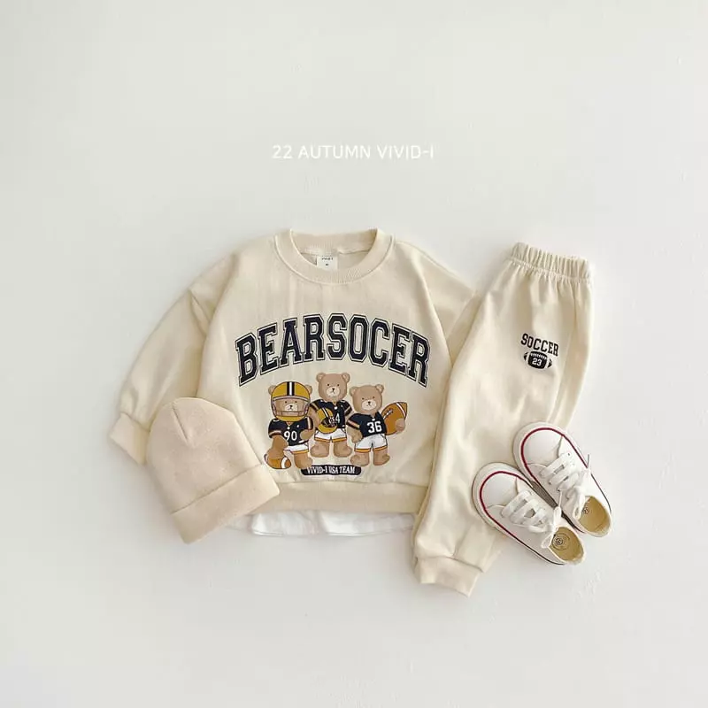 Vivid I - Korean Children Fashion - #kidzfashiontrend - Ruby Team Top Bottom Set - 3
