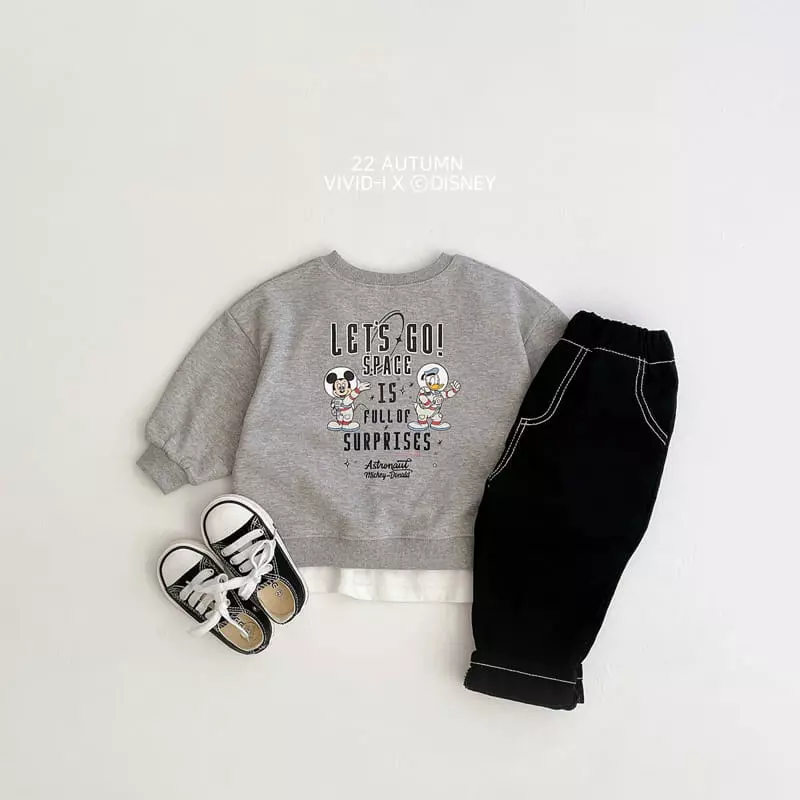 Vivid I - Korean Children Fashion - #kidsstore - Disney Space Sweatshirt - 4