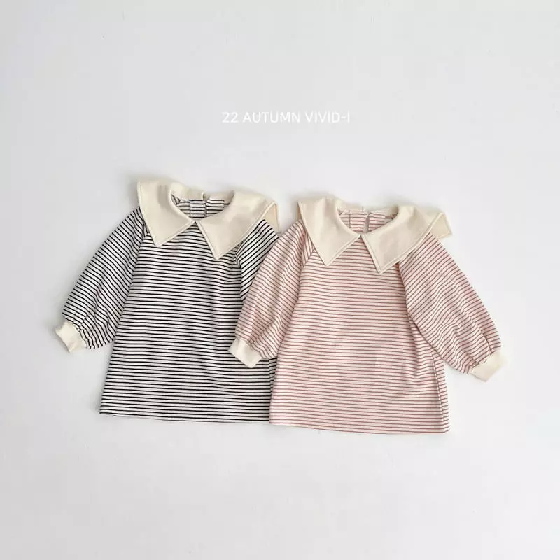 Vivid I - Korean Children Fashion - #kidzfashiontrend - Collar One-piece