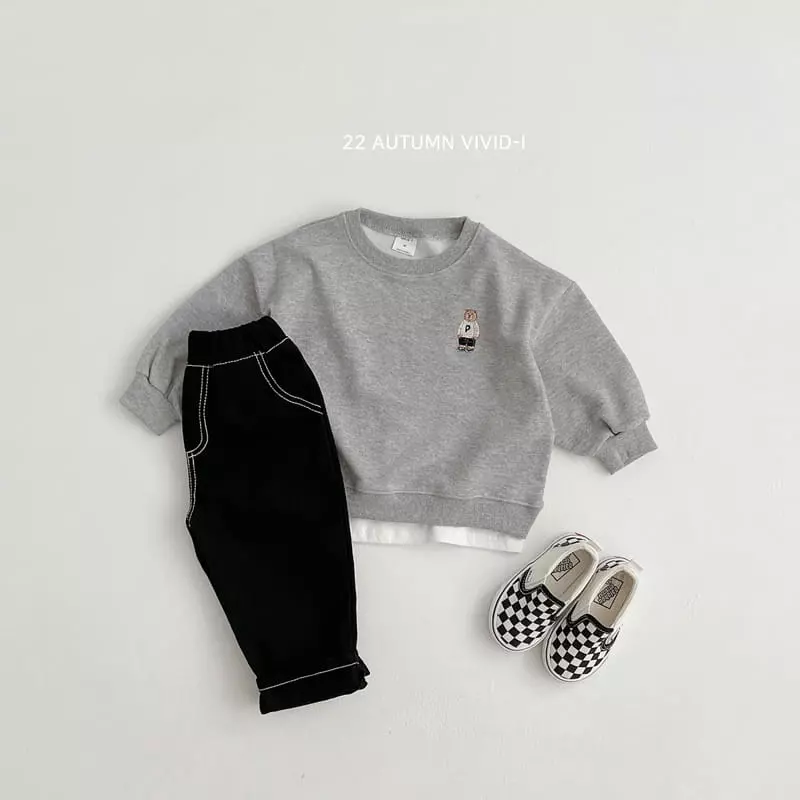 Vivid I - Korean Children Fashion - #kidzfashiontrend - Small Bear Sweatshirt - 10
