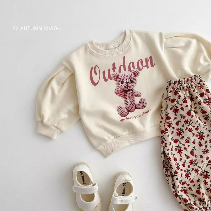 Vivid I - Korean Children Fashion - #kidzfashiontrend - Bear Puff Sweatshirt - 9