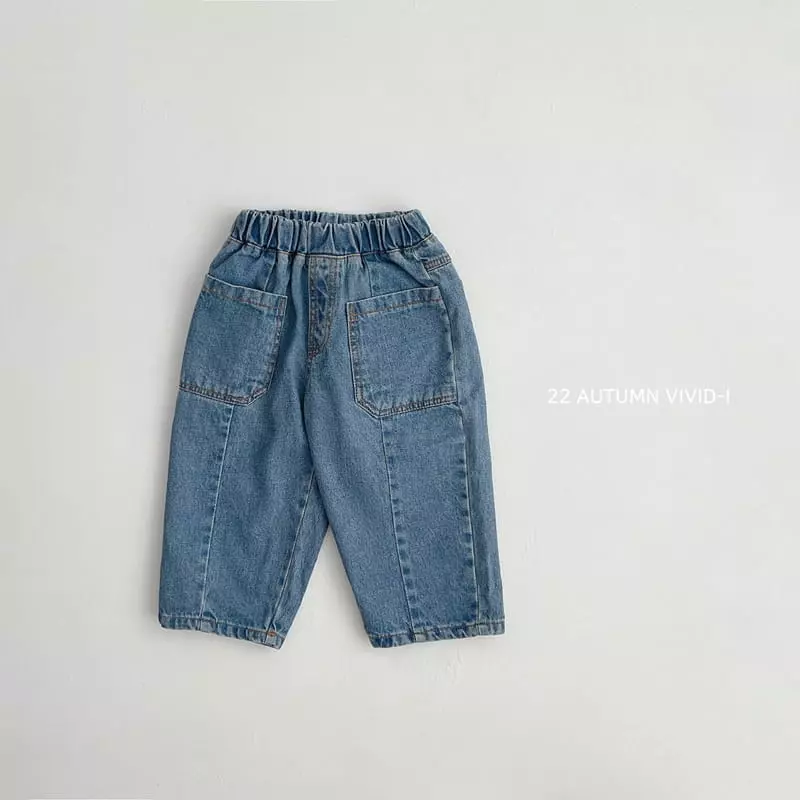 Vivid I - Korean Children Fashion - #kidzfashiontrend - Pocket Slit Jeans