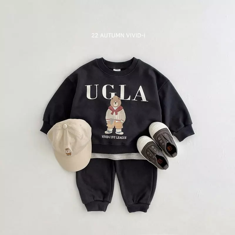 Vivid I - Korean Children Fashion - #Kfashion4kids - UG Top Bottom Set - 4