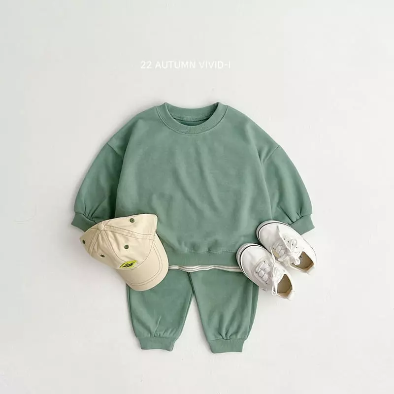 Vivid I - Korean Children Fashion - #littlefashionista - 22 Fall Vivid Top Bottom Set - 3