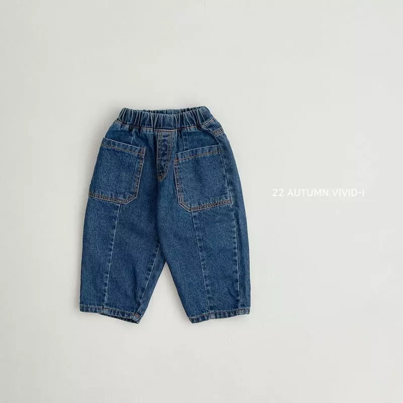 Vivid I - Korean Children Fashion - #littlefashionista - Pocket Slit Jeans - 3