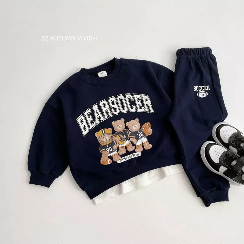 Vivid I - Korean Children Fashion - #magicofchildhood - Ruby Team Top Bottom Set - 6