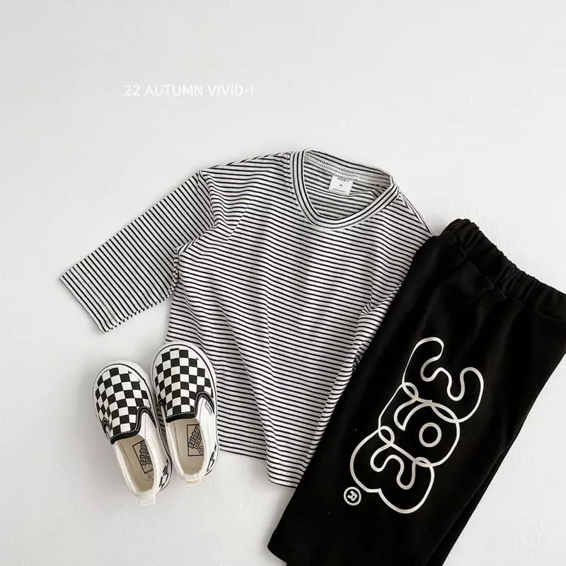 Vivid I - Korean Children Fashion - #magicofchildhood - 20 Bear Stripes Tee - 10