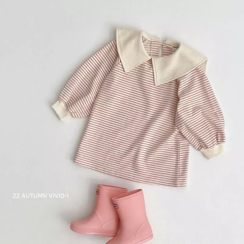 Vivid I - Korean Children Fashion - #littlefashionista - Collar One-piece - 4