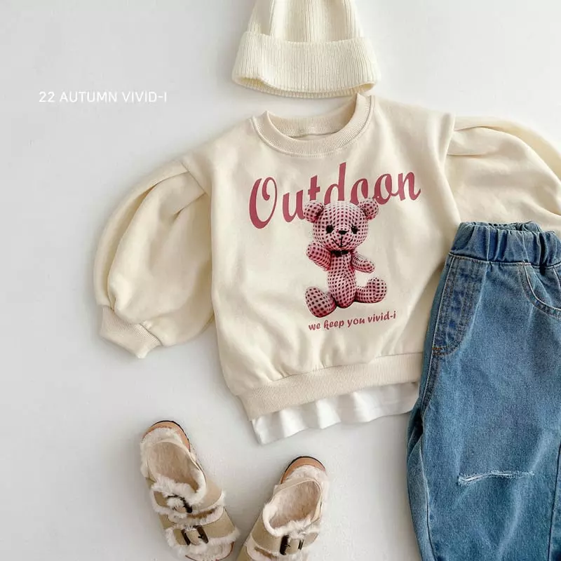 Vivid I - Korean Children Fashion - #magicofchildhood - Bear Puff Sweatshirt - 12