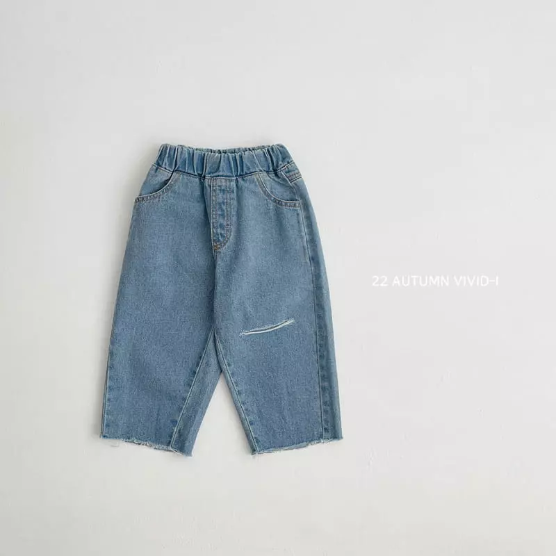 Vivid I - Korean Children Fashion - #magicofchildhood - Slit Jeans - 2
