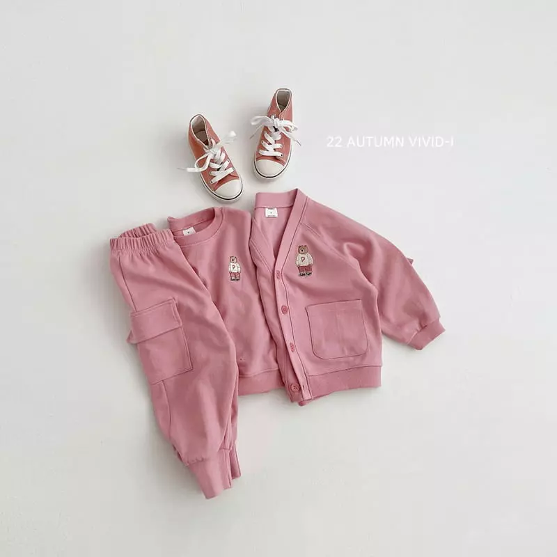 Vivid I - Korean Children Fashion - #minifashionista - Bear Fall Cardigan - 5